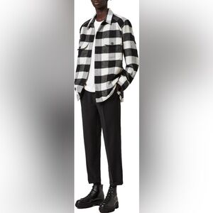 Allsaints Prinzen Buffalo Check Shirt Jacket Wool XS